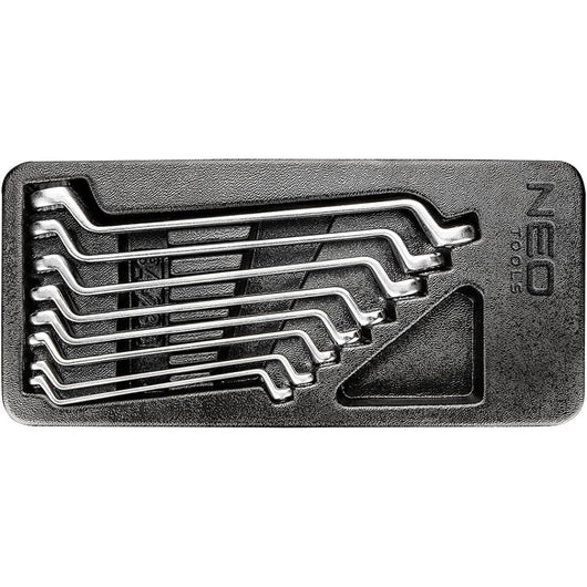 Topex 84-233 set chiavi inclinat ate ad anello, 8 pezzi,   6-22 m