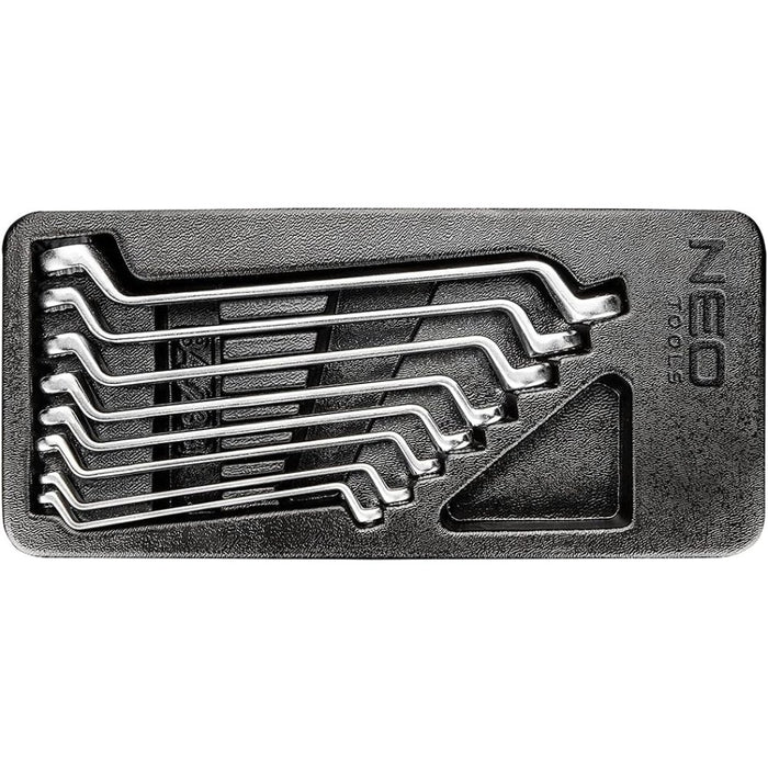 Topex 84-233 set chiavi inclinat ate ad anello, 8 pezzi,   6-22 m