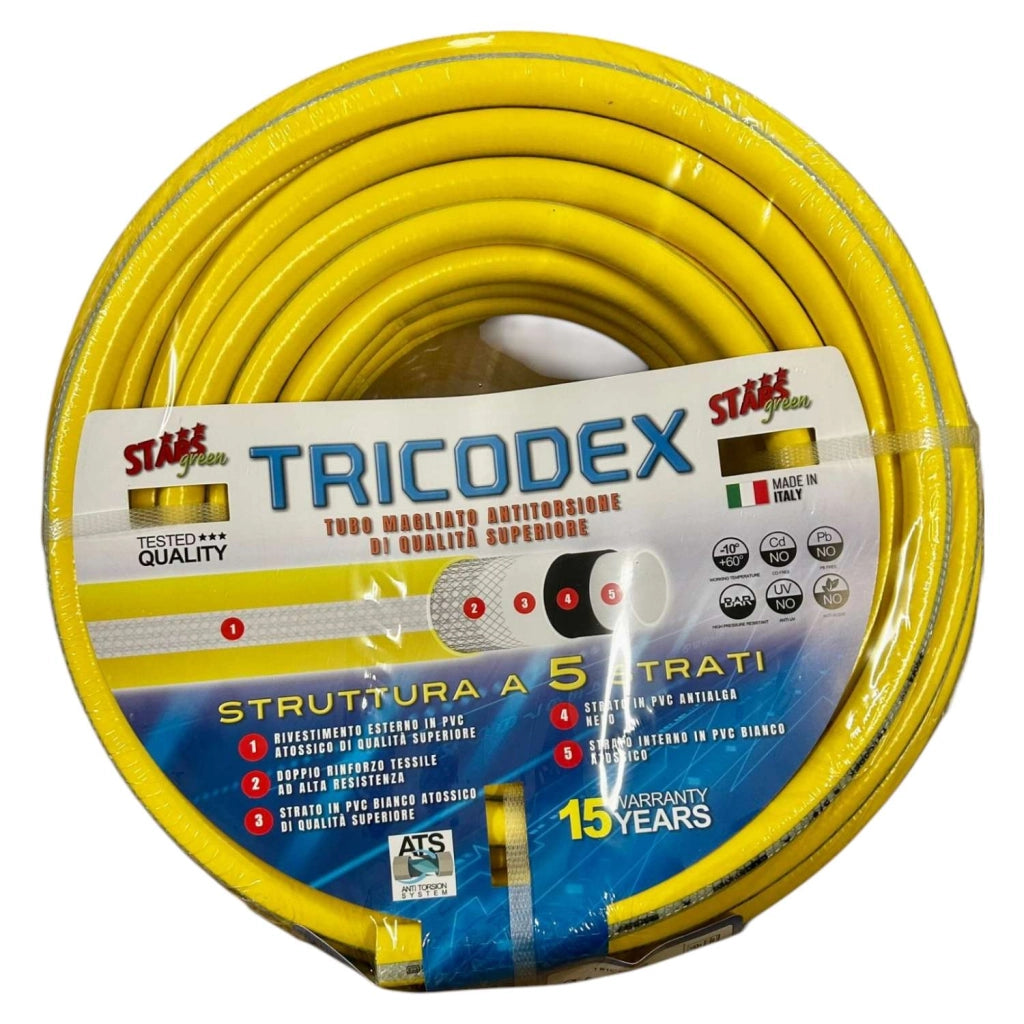 TRICODEX TUBO MAGLIATO ANTITORSIONE 25MT 5/8"