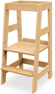 Torre di appoggio - Scopritore - Aiuto in cucina - Legno di betulla massello - Protezione contro cadute su tutti i lati - 40cm x 47cm x 85cm