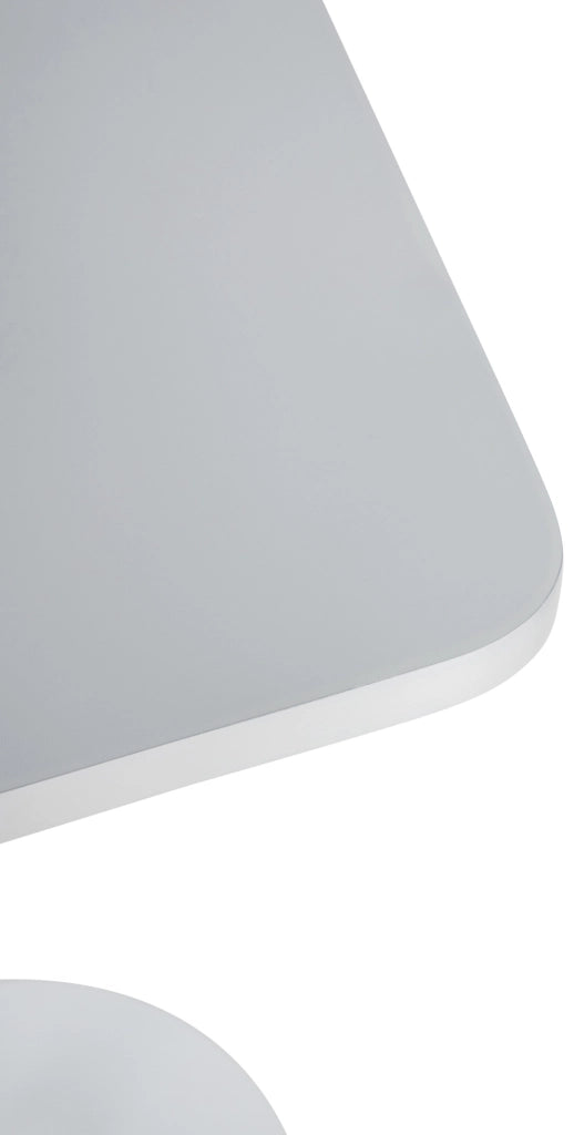 Tavolino quadrato da appoggio con ripiano in legno bianco/bianco