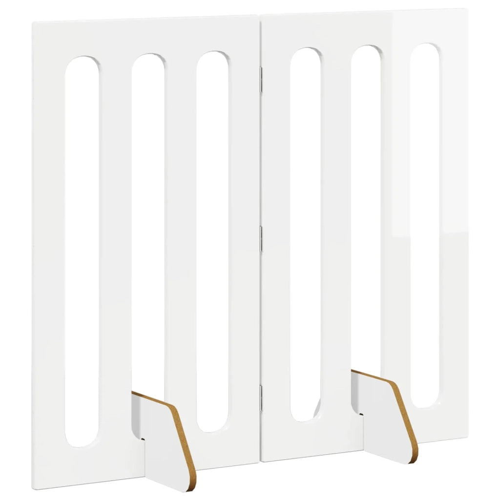 Recinto pieghevole per animali 2 pcs Bianco Lucido 8005979