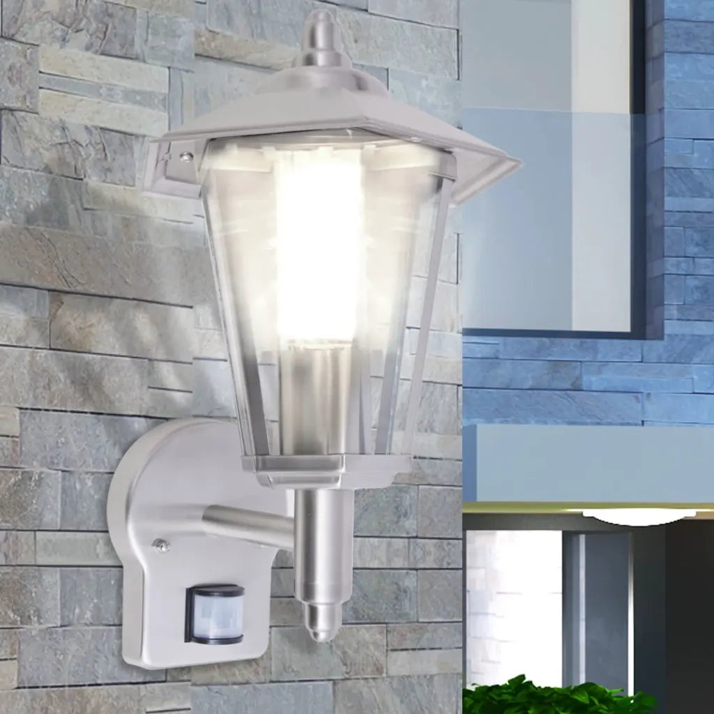 Lampada da parete per esterno con sensore in acciaio inox CFW6911150