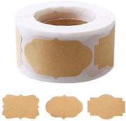 Etichette per etichettatura manuale 300 pezzi - Stickers autoadesivi - Descritti - Resistenti all'acqua - Stickers decorativi - Materiale di alta qualità - 5 cm di larghezza/3 cm di altezza - Etichette