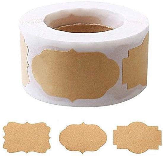 Etichette per etichettatura manuale 300 pezzi - Stickers autoadesivi - Descritti - Resistenti all'acqua - Stickers decorativi - Materiale di alta qualità - 5 cm di larghezza/3 cm di altezza - Etichette