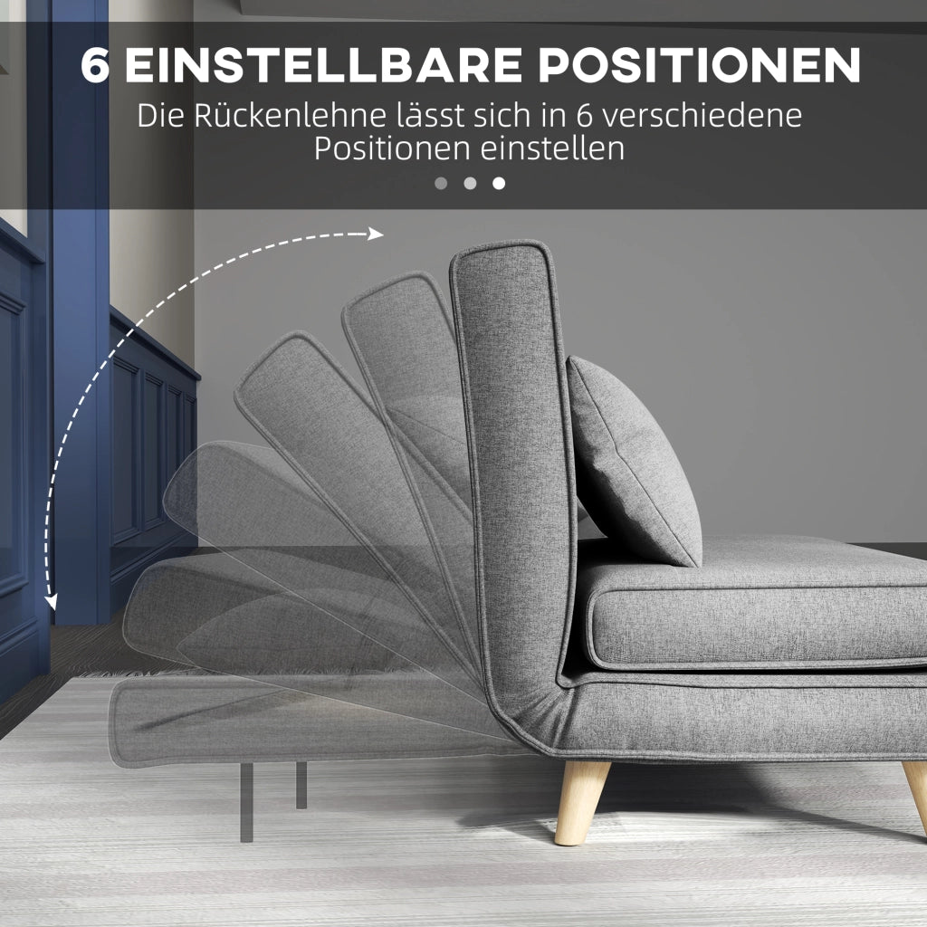 Divano letto ¨C zephmum ¨C grigio tessuto 94x78x80 cm