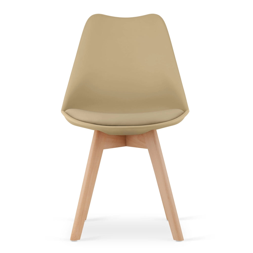 Sedia VALORA RIXK - Design moderno beige scuro per soggiorno x 4