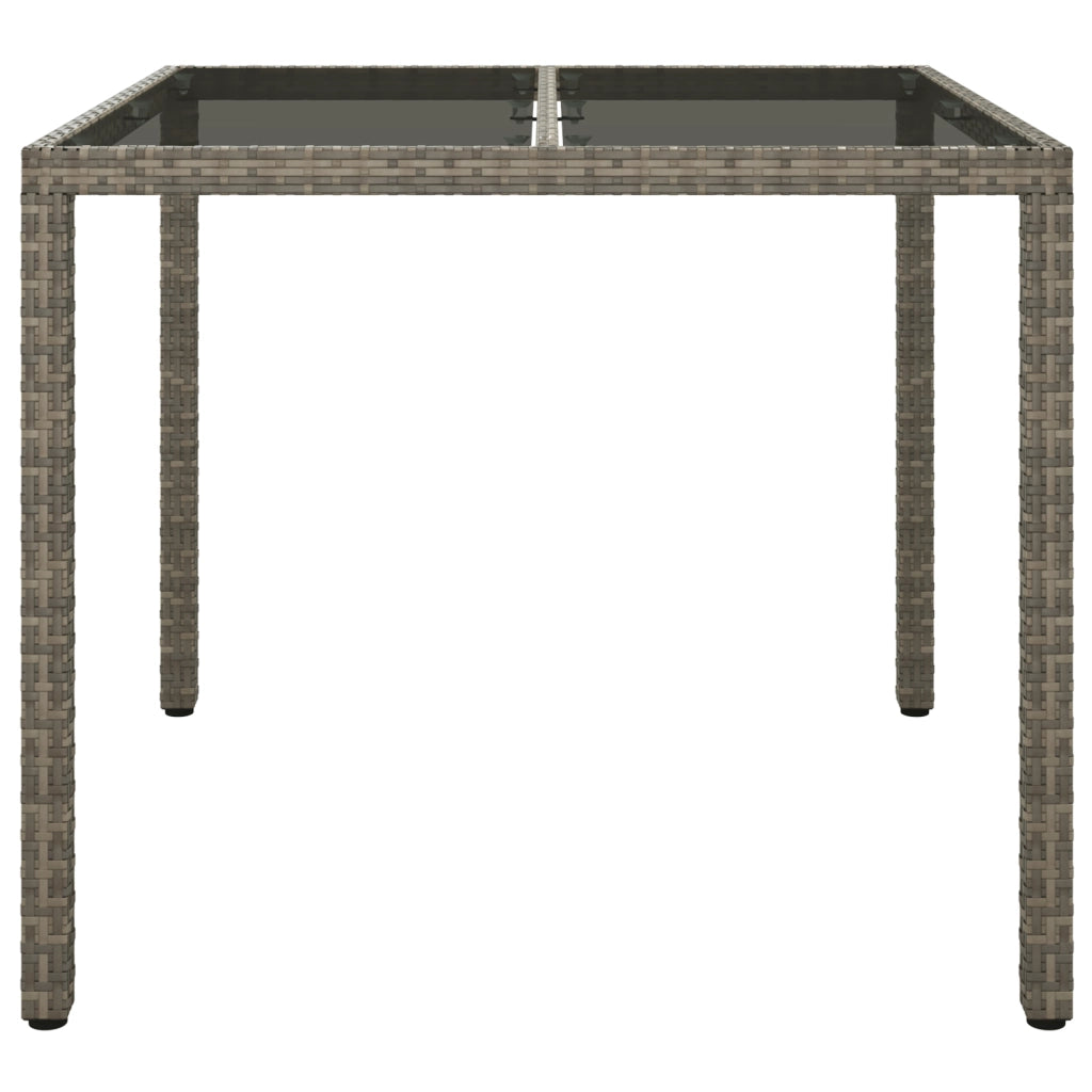 Tavolo da Pranzo da Giardino Grigio 90x90x75 cm Polyrattan