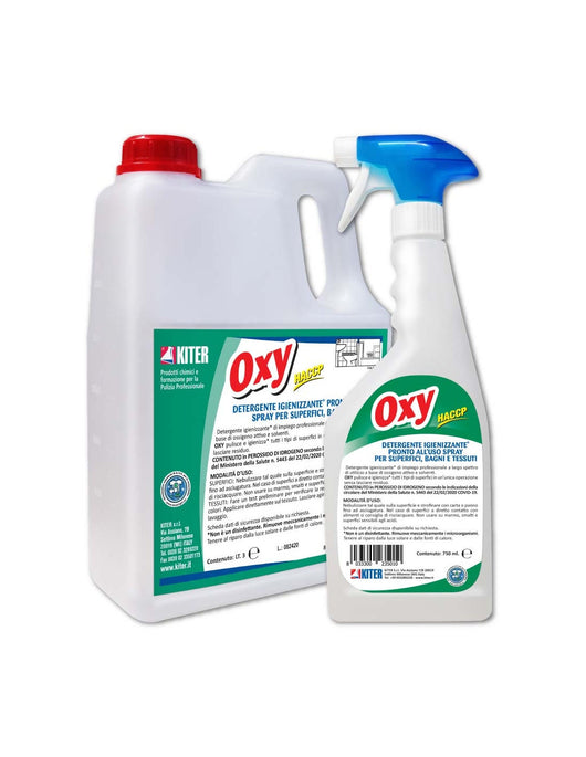 Oxy, Spray Igienizzante Pronto all’Uso Multisuperficie | Kiter, Flacone da 750ml