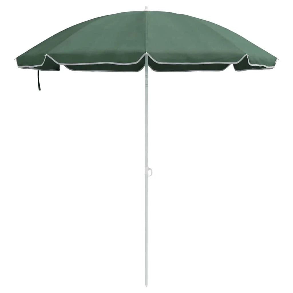 Elegante ombrellone da giardino rotondo regolabile 161 x 161 x 193 cm poliestere verde 02_0056699