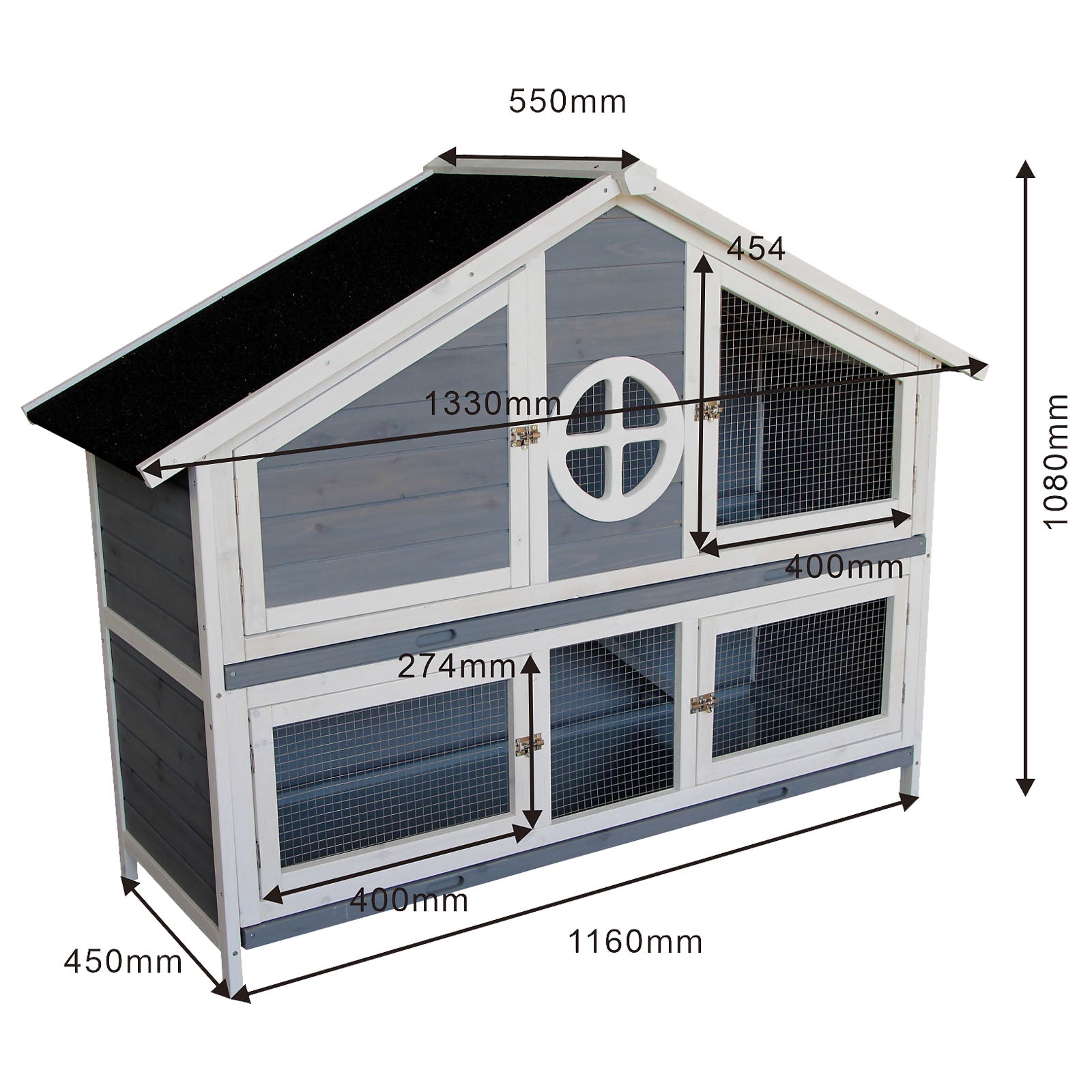 Conigliera gabbia per conigli lepri roditori recinto recinzione