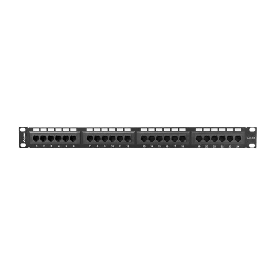 Pannello di patch Lanberg 24 porte 1U Cat.5e UTP Nero PPU5-1024-B