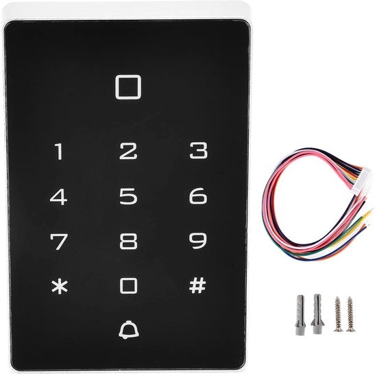 Pannello di controllo di accesso tastierino con illuminazione di sfondo - Controllo di accesso alla porta - Tipo di ingresso a tocco - 2000 Utenti - Tastierino Wiegand - Tre metodi di apertura porta - Apertura porta elettrica