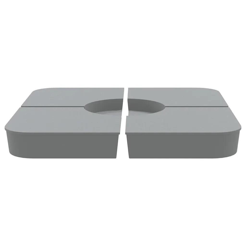 Set Base per Ombrellone 4 pz con Supporto a Croce 100 kg PP 847447