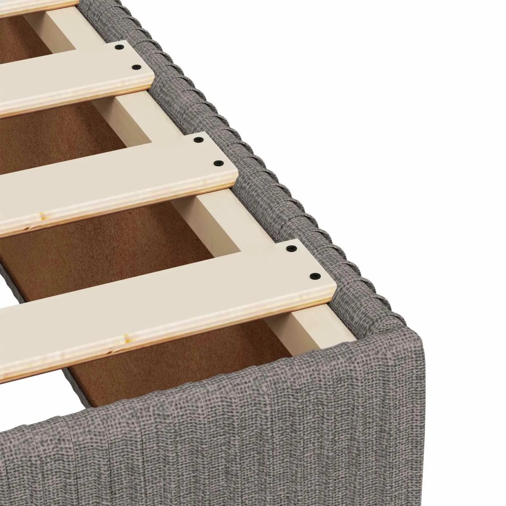 Letto box spring con materasso Tortora 200 x 200 cm Tessuto 3451549