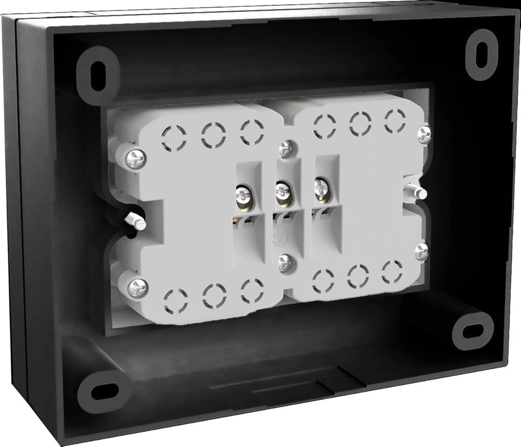 MULTIPRESA ESTERNA  QUADRA 4 PRESE BIP.SCH NERA- 1,0 pz