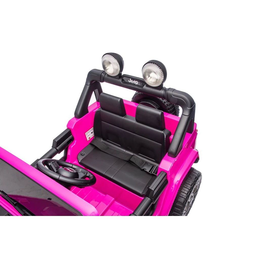 Macchina Elettrica per Bambini Jeep Wrangler Rubicon 12V con Telecomando Rosa