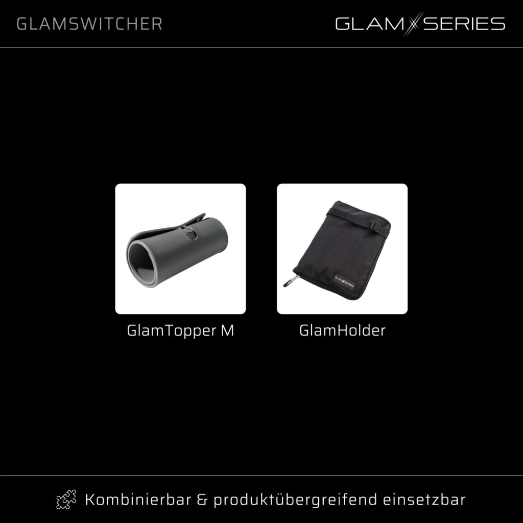 GlamSeries GlamSwitcher trolley e zaino in uno, valigia per trucco con 5 trousse, valigetta per make-up artist con scomparto con protezione termica, organizer per makeup artist, parrucchieri