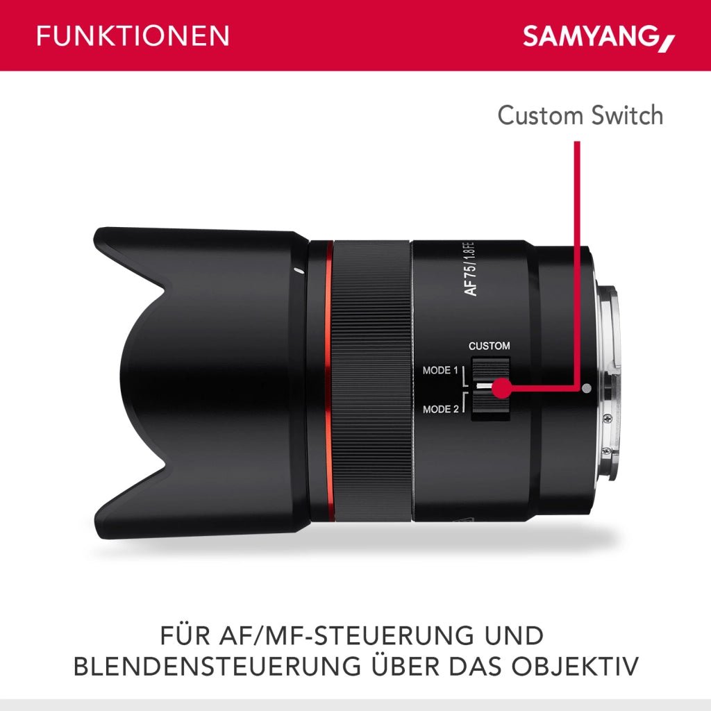 Obiettivo da ritratto AF 75mm F1.8 FE - Autofocus full frame e APS-C a focale fissa - compatibile con l'attacco E di Sony per A9 II A7 III A7C II A7C R A6600 A6500 A6400 A6300 e molti altri