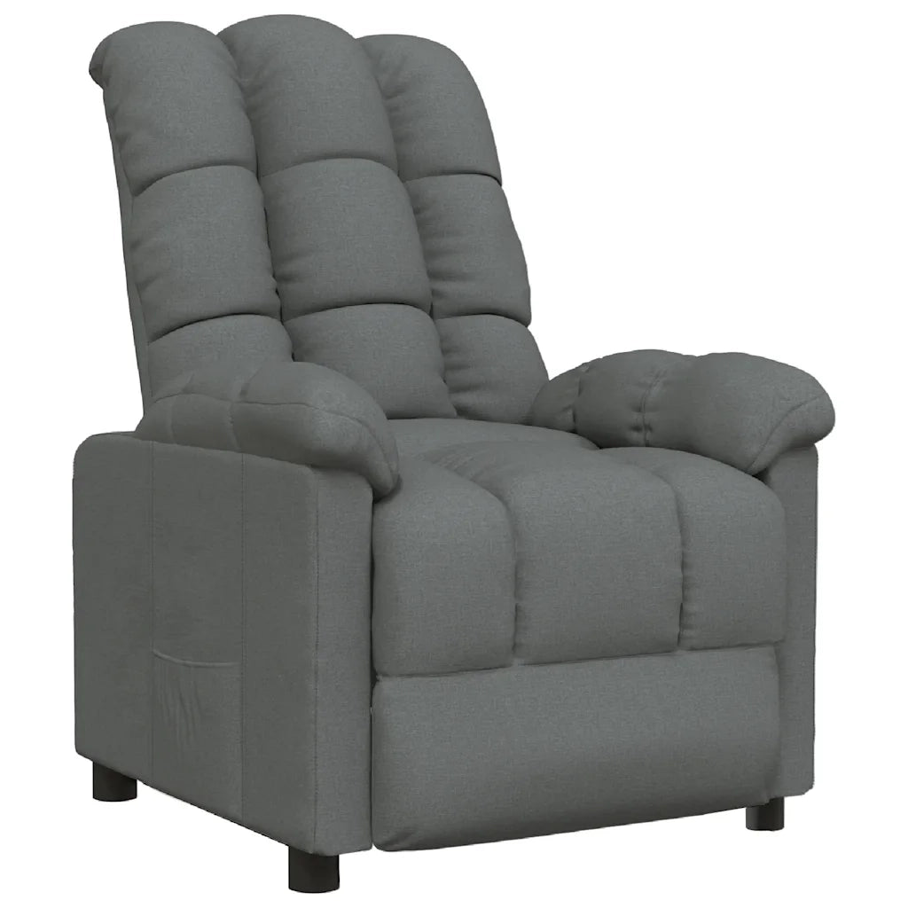 Poltrona Reclinabile in Tessuto Grigio Scuro 289797