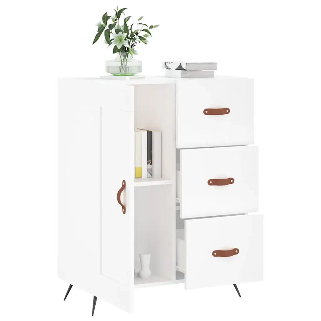 Credenza Bianca 69,5x34x90 cm in Legno Multistrato 830228