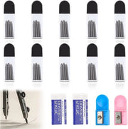 100 pezzi di riempimento di riserva 2B con 2 guide a rullo - 2 gomme - diametro 2 mm, per cerchiabrufoli, matita di disegno tecnico, segnale di lavorazione del legno