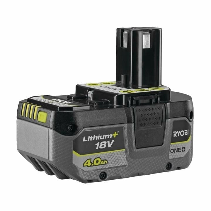 RYOBI RB1840X ONE+ Batteria 18 V 4.0 Ah con Indicatore di Carica e Tecnologia IntelliCell colore Nero