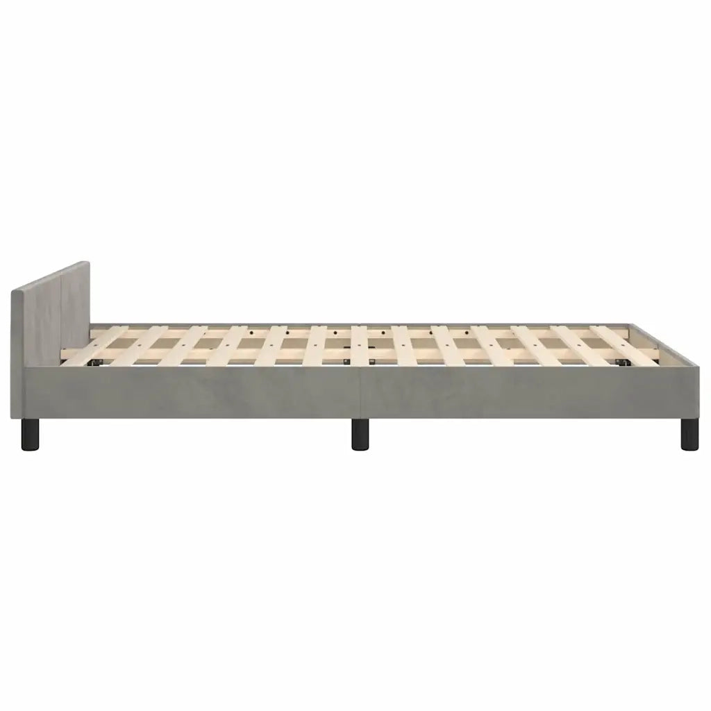 Giroletto senza Materasso Grigio Chiaro 120x200 cm Velluto 3125989