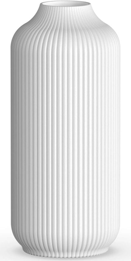 Vaso ceramico premium a rilievo - Vaso per pampas - Vaso decorativo - Vaso boho - Progetto di design minimalista
