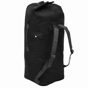 Borsone da Viaggio in Stile Militare 85 L Nero 91387