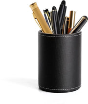 Penitore in pelle nera con cassetta per penne, contenitore per matite, penitore per scrivania, penitore in pelle nera con cassetta per penne, contenitore per matite, penitore in pelle nera con cassetta per penne.