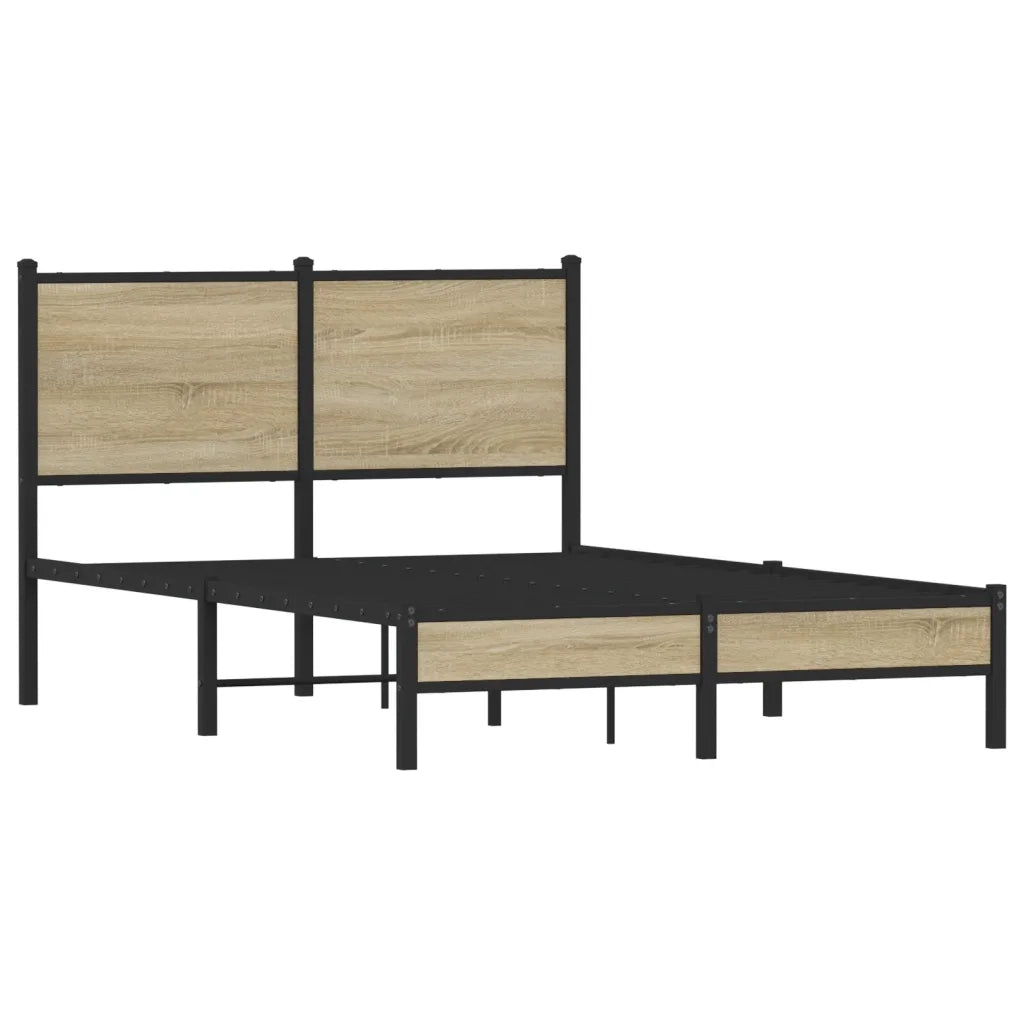 Giroletto senza Materaso in Metallo Rovere Sonoma 120x190 cm 4007865