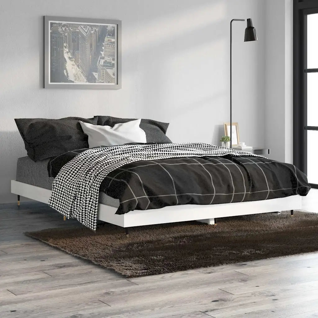 Giroletto Bianco Lucido 135x190 cm in Legno Multistrato 832183