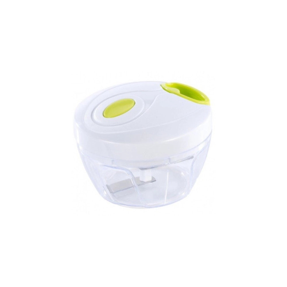 Trade Shop - Tritatutto A Corda Manuale Con Coperchio Tritaverdure Con Cordina Lame Acciaio -