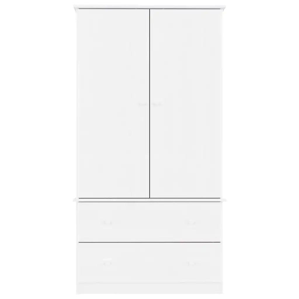 Armadio ALTA Bianco 90x55x170 cm in Legno Massello di Pino 353930