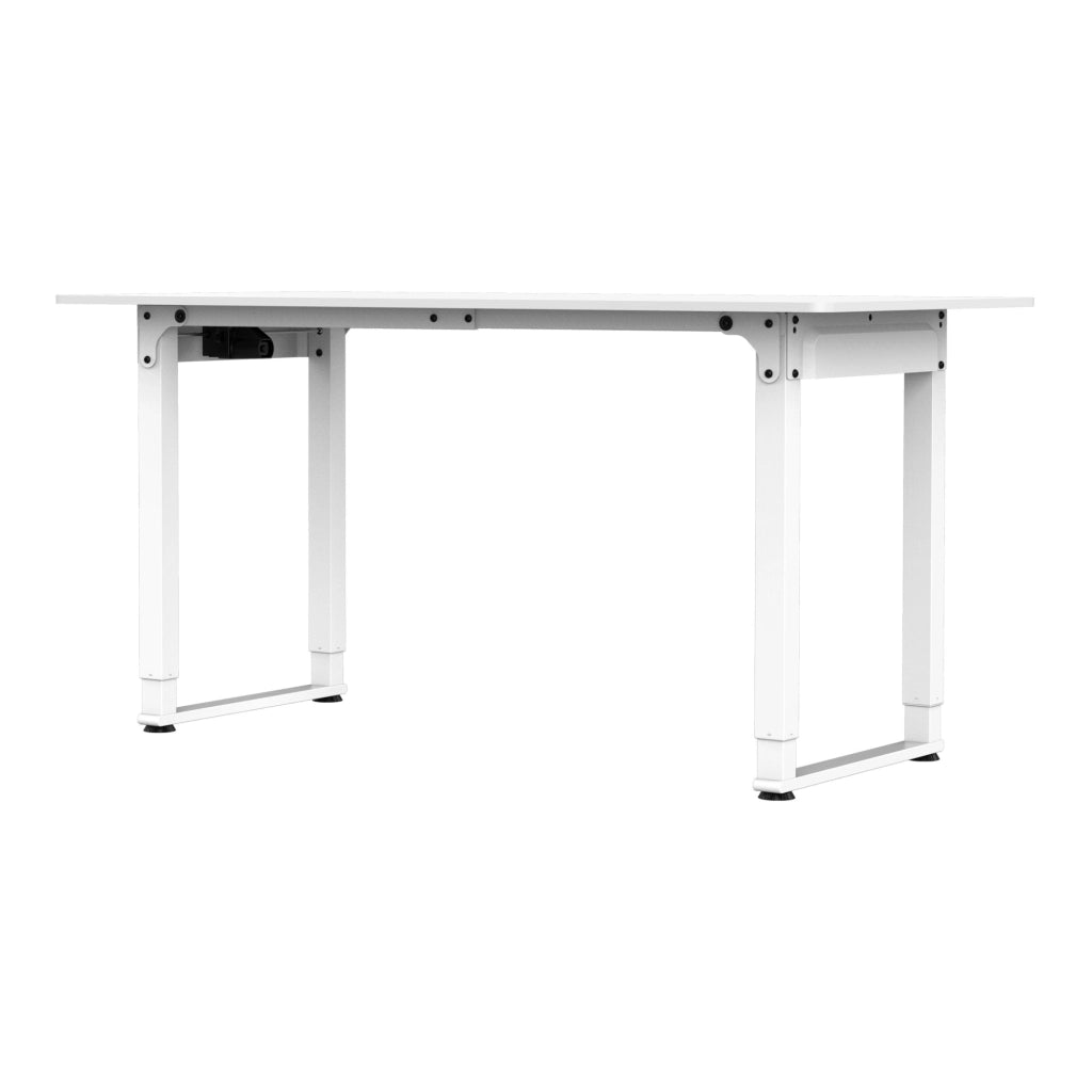 Scrivania Kirkkonummi con Piano Tavolo 160x75 cm Regolabile in Altezza - Bianco pro.tec