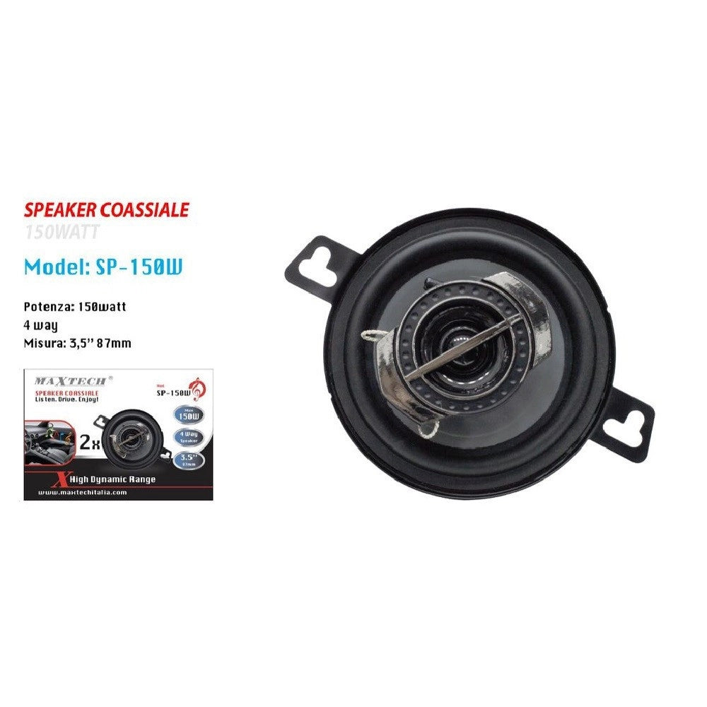 Trade Shop - Casse Per Auto 150w 4 Vie Audio Volume Speaker Coassiale Musica Maxtech Sp-150w -