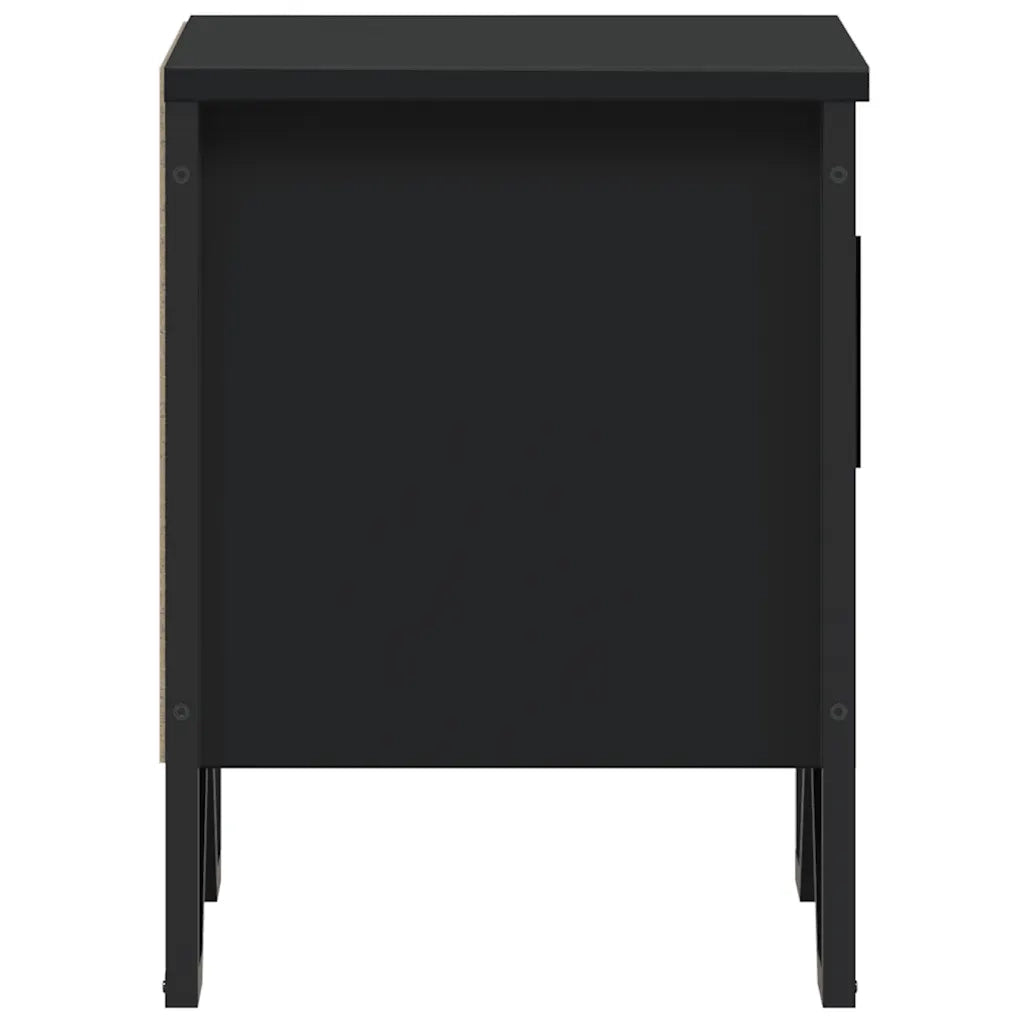 Comodino | Armadio da Notte | Mobiletto da notte Nero 40x30x40 cm in Legno Multistrato
