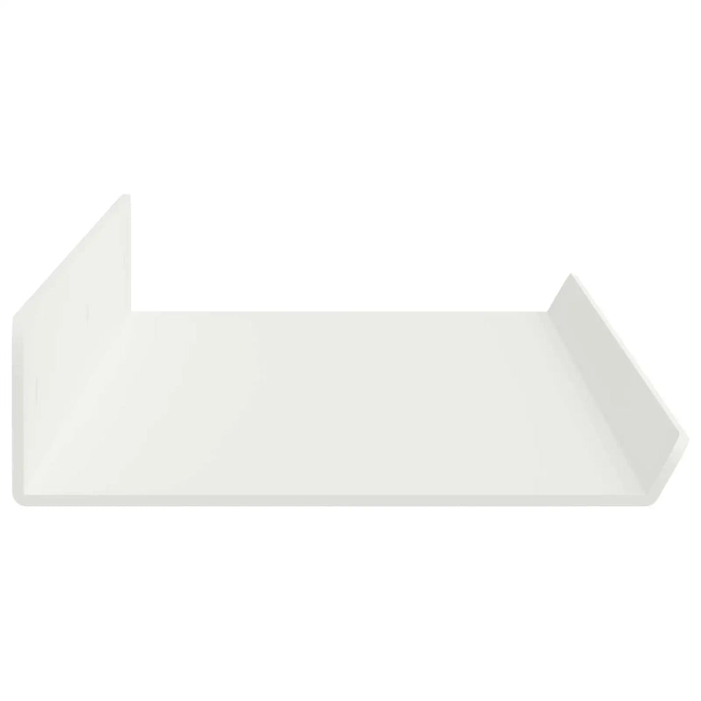 4 pz Mensola | Ripiano | Scaffale sospesa Bianco 80 x 9 x 2,5 cm Acciaio