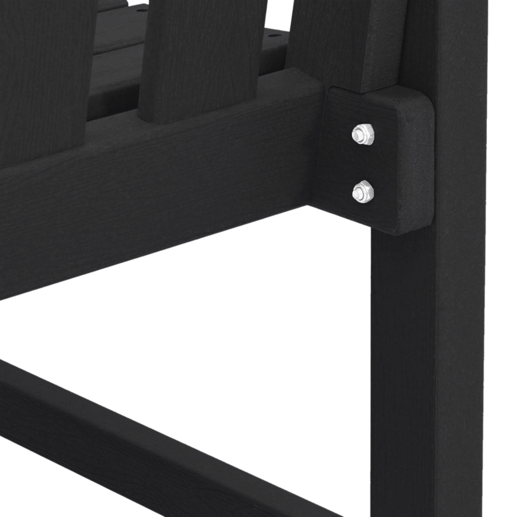 Panchina Nera 120 cm HDPE