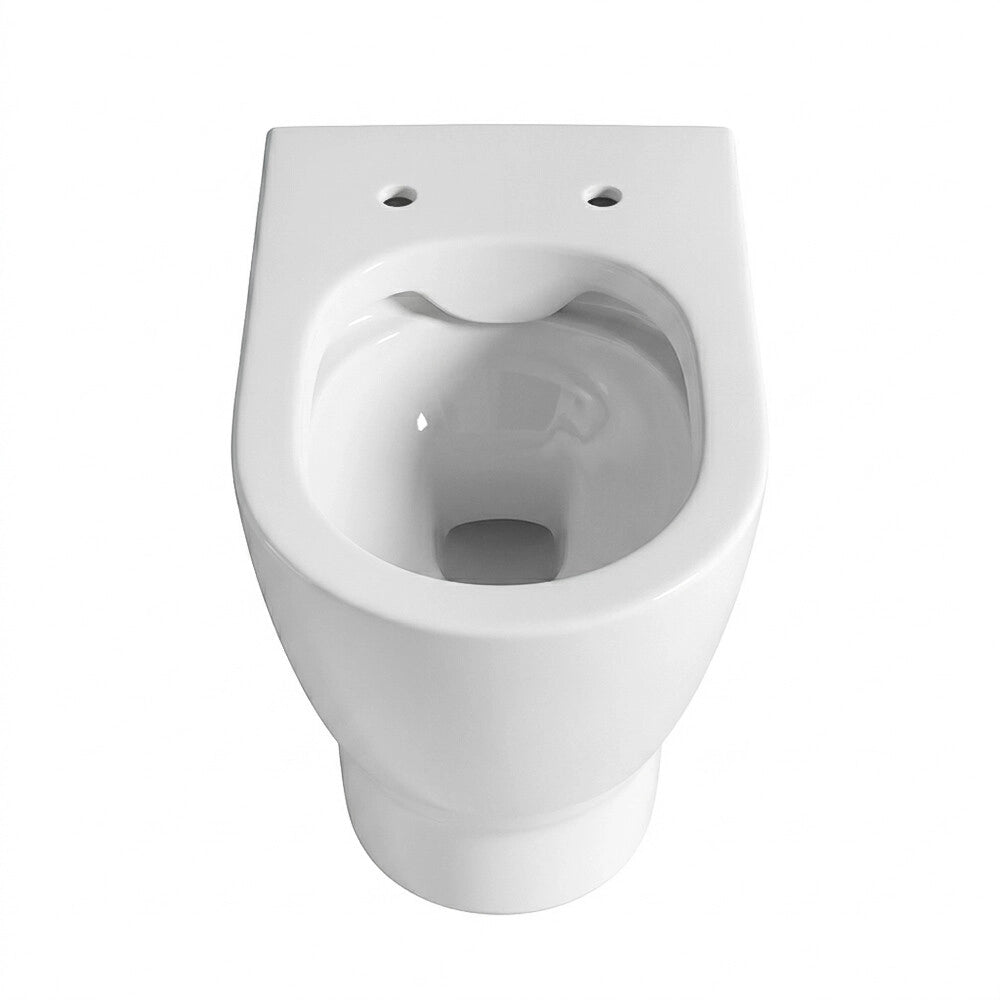 Wc filo muro bianco lucido con scarico traslato e sistema rimless Demy Dolomite