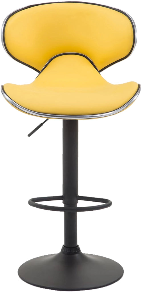 Sgabello Las Vegas V2 in similpelle giallo,nero