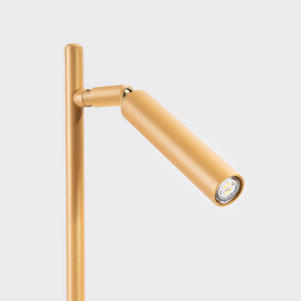 Lampada da tavolo oro, paralume snodabile G9 Velino Pure Lume
