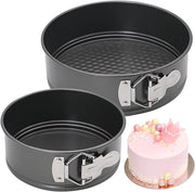Set di 2 forme a cialda rotonde, 16 cm / 20 cm, piccole forme a cialda rotonde, mini forme a cialda rotonde con superficie antiaderente per cheesecake, moussecake, chiffoncake