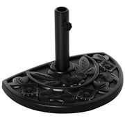 Sostegno per ombrellone semicircolare 9 kg design fiori ¨C zephmum ¨C HDPE/Cemento per ?35/38/48 mm