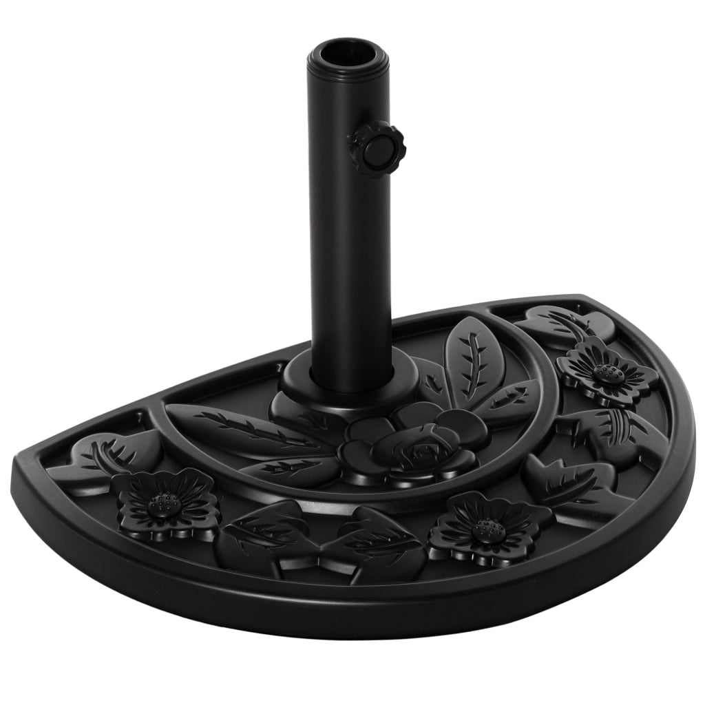 Sostegno per ombrellone semicircolare 9 kg design fiori ¨C zephmum ¨C HDPE/Cemento per ?35/38/48 mm