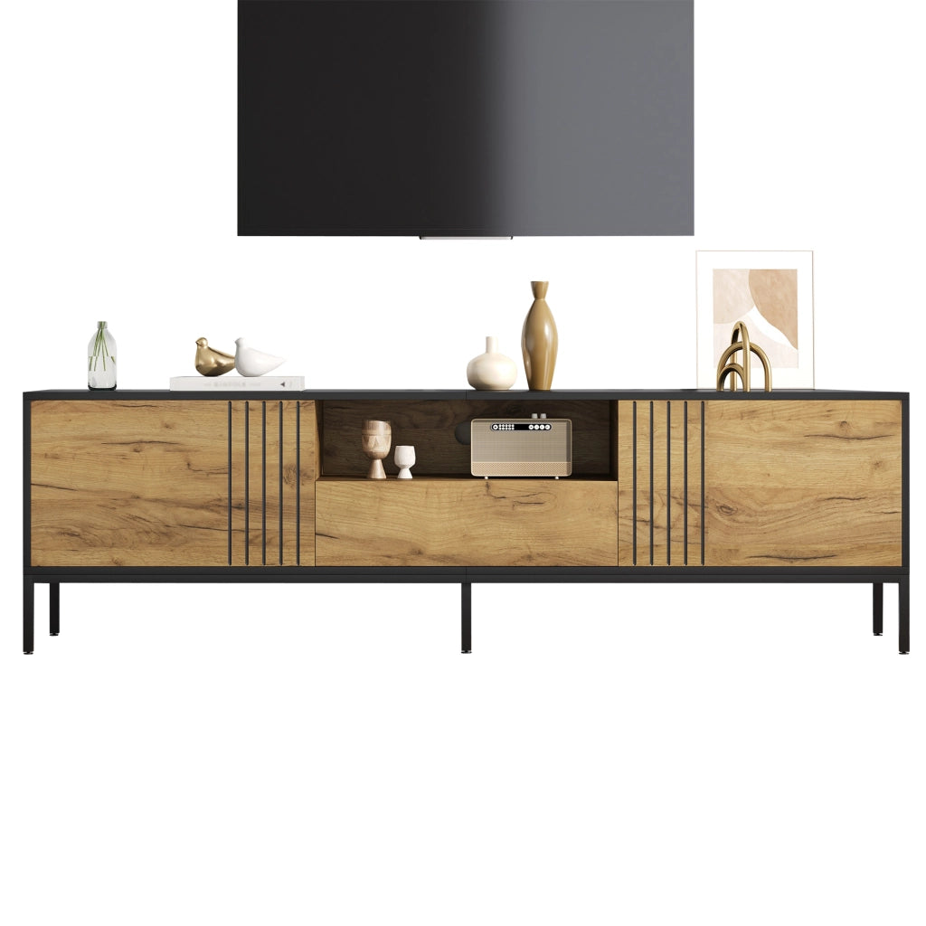 Mobile TV Lowboard ¨C MINIMAL ¨C Legno, 2 Ante e 1 Cassetto, 170x35x50 cm