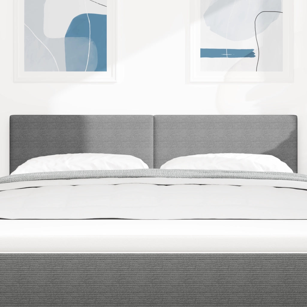 Testata LED  Design Semplice Grigio Chiaro 72 cm in Tessuto Corduroy