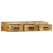 Mobile TV a Parete 100x30x19 cm Legno Grezzo Massello di Mango 4017464