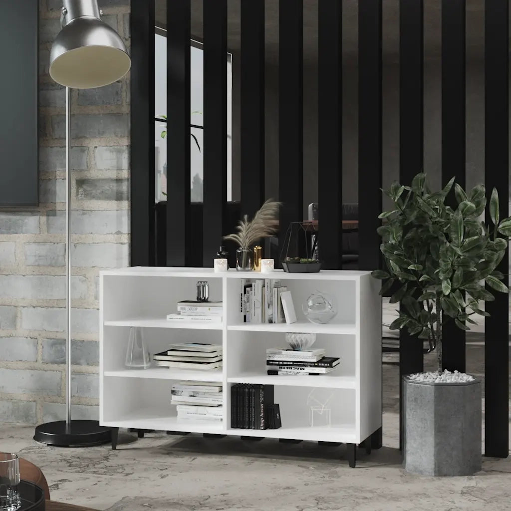 Credenza | Madia | Buffet da pranzo | Armadio da pranzo Bianca 103,5x35x70 cm in Legno Multistrato